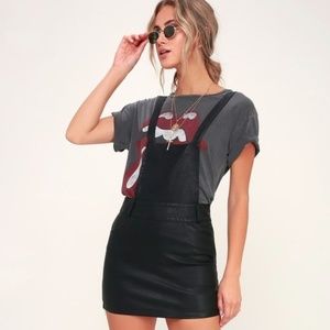 JACK BBDAKOTA BLACK VEGAN LEATHER DRESS- XS